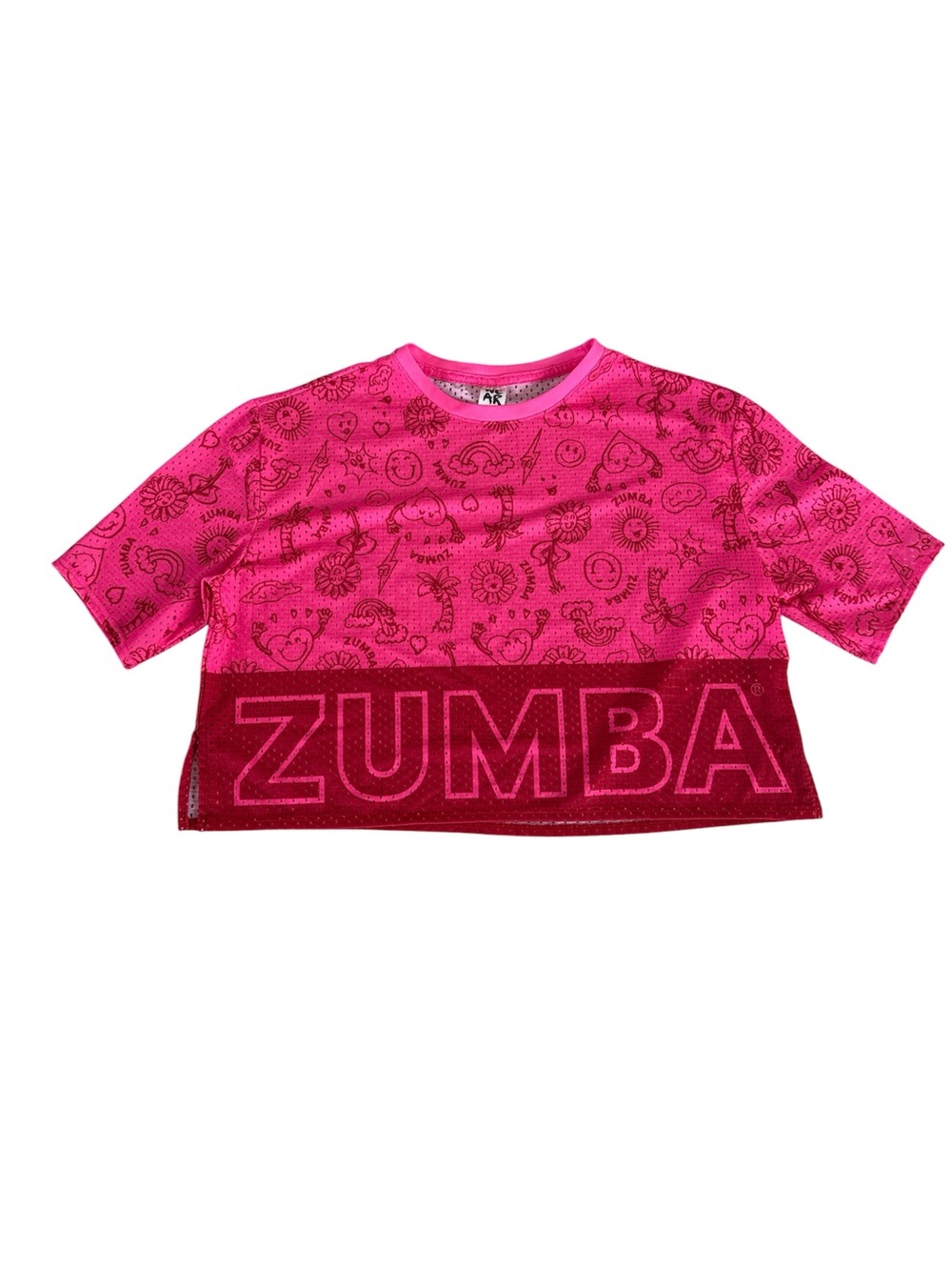 Zumba Pink Graphic Crop Tee